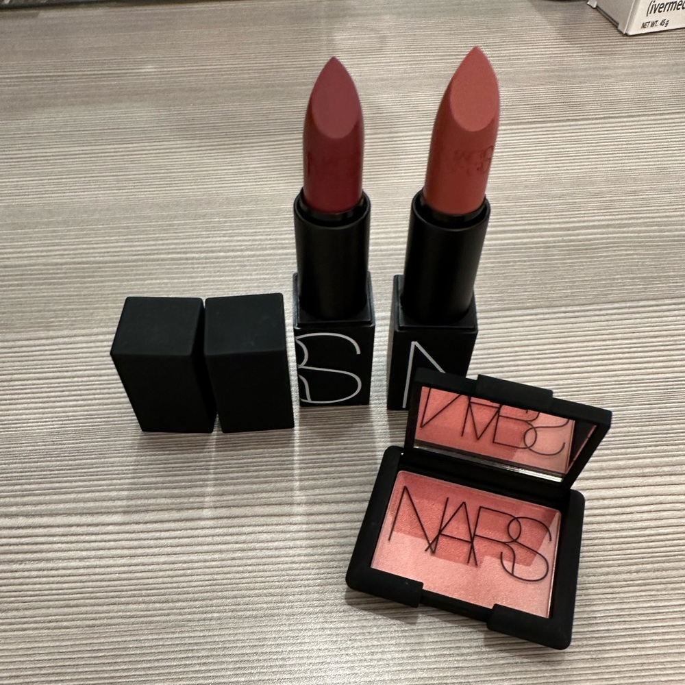 NARS - Two lipsticks and one blush. NEVER USED. Brand new, without boxes.